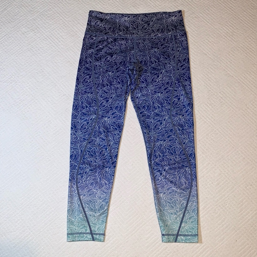 Vineyard Vines Performance Ombre Monstera Linear Leggings Women's Size Small